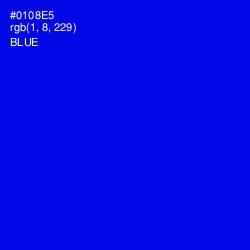 #0108E5 - Blue Color Image