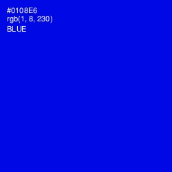 #0108E6 - Blue Color Image