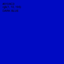 #010AC3 - Dark Blue Color Image