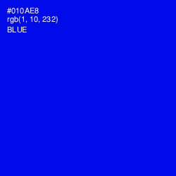 #010AE8 - Blue Color Image