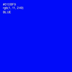 #010BF9 - Blue Color Image