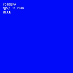 #010BFA - Blue Color Image