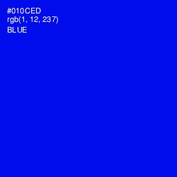 #010CED - Blue Color Image