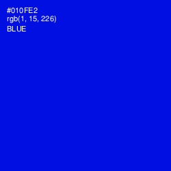 #010FE2 - Blue Color Image