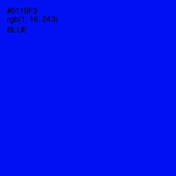 #0110F3 - Blue Color Image