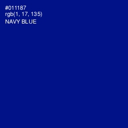 #011187 - Navy Blue Color Image