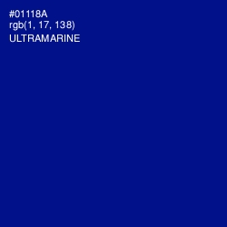 #01118A - Ultramarine Color Image