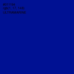 #011194 - Ultramarine Color Image