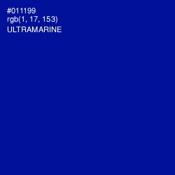 #011199 - Ultramarine Color Image