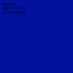 #01119D - Ultramarine Color Image