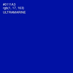 #0111A3 - Ultramarine Color Image