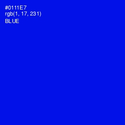 #0111E7 - Blue Color Image