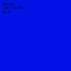 #0113E4 - Blue Color Image