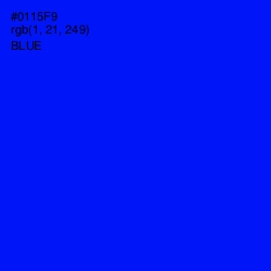 #0115F9 - Blue Color Image