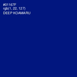 #01167F - Deep Koamaru Color Image