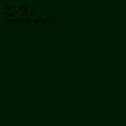 #011B02 - Midnight Moss Color Image