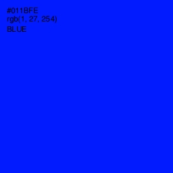 #011BFE - Blue Color Image