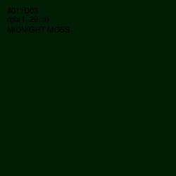 #011D03 - Midnight Moss Color Image