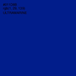 #011D8B - Ultramarine Color Image