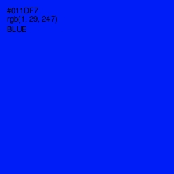 #011DF7 - Blue Color Image