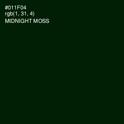 #011F04 - Midnight Moss Color Image