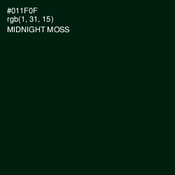 #011F0F - Midnight Moss Color Image