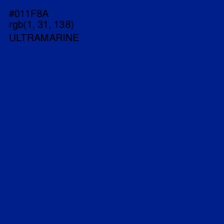 #011F8A - Ultramarine Color Image