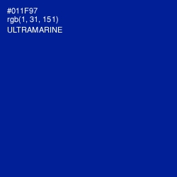 #011F97 - Ultramarine Color Image