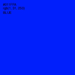 #011FFA - Blue Color Image