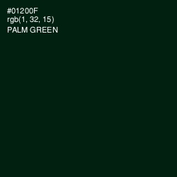 #01200F - Palm Green Color Image