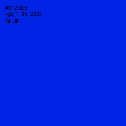 #0123E5 - Blue Color Image