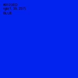 #0123ED - Blue Color Image