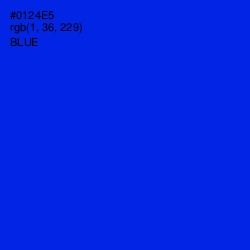 #0124E5 - Blue Color Image