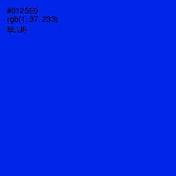 #0125E9 - Blue Color Image