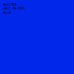 #0127EB - Blue Color Image