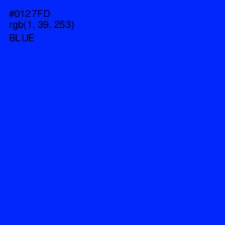 #0127FD - Blue Color Image