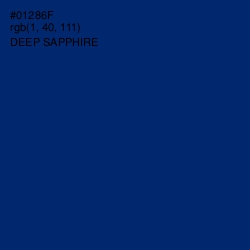 #01286F - Deep Sapphire Color Image