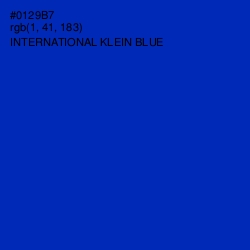 #0129B7 - International Klein Blue Color Image