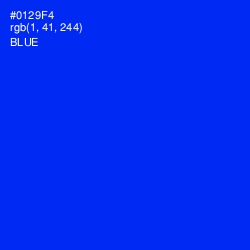 #0129F4 - Blue Color Image