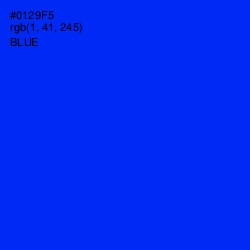 #0129F5 - Blue Color Image