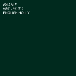 #012A1F - English Holly Color Image