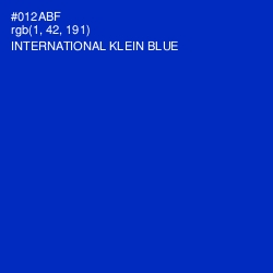 #012ABF - International Klein Blue Color Image