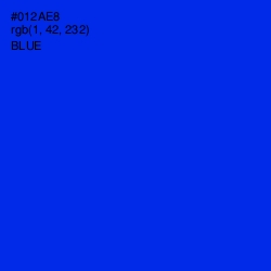 #012AE8 - Blue Color Image