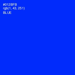 #012BFB - Blue Color Image