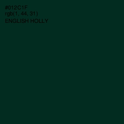 #012C1F - English Holly Color Image