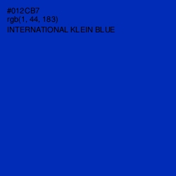 #012CB7 - International Klein Blue Color Image