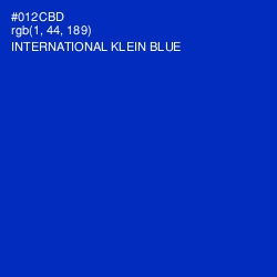 #012CBD - International Klein Blue Color Image