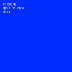 #012CFE - Blue Color Image