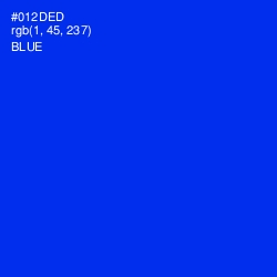 #012DED - Blue Color Image