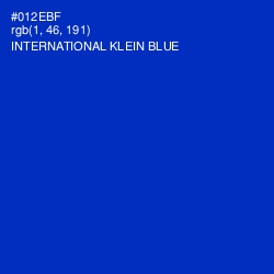 #012EBF - International Klein Blue Color Image